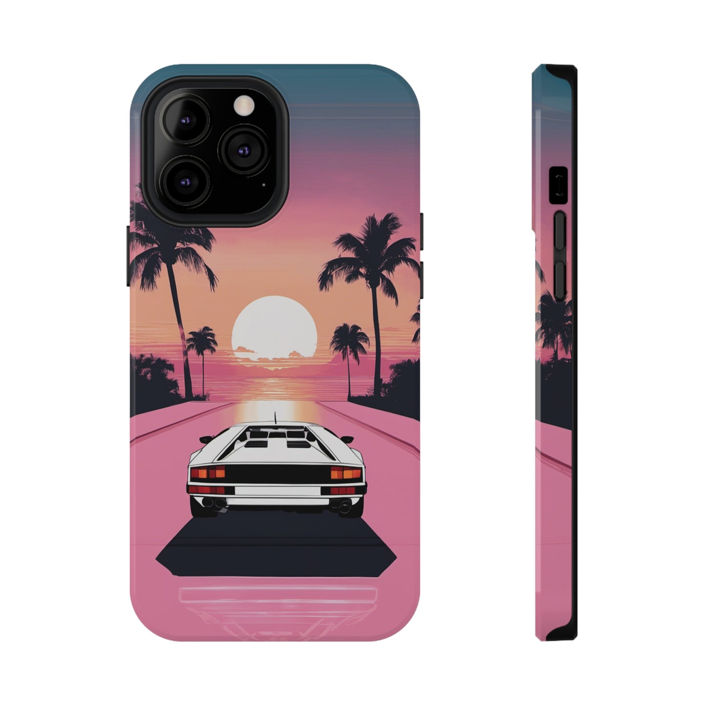 Impact-Resistant Phone Case with White Lambo [TEDDY]