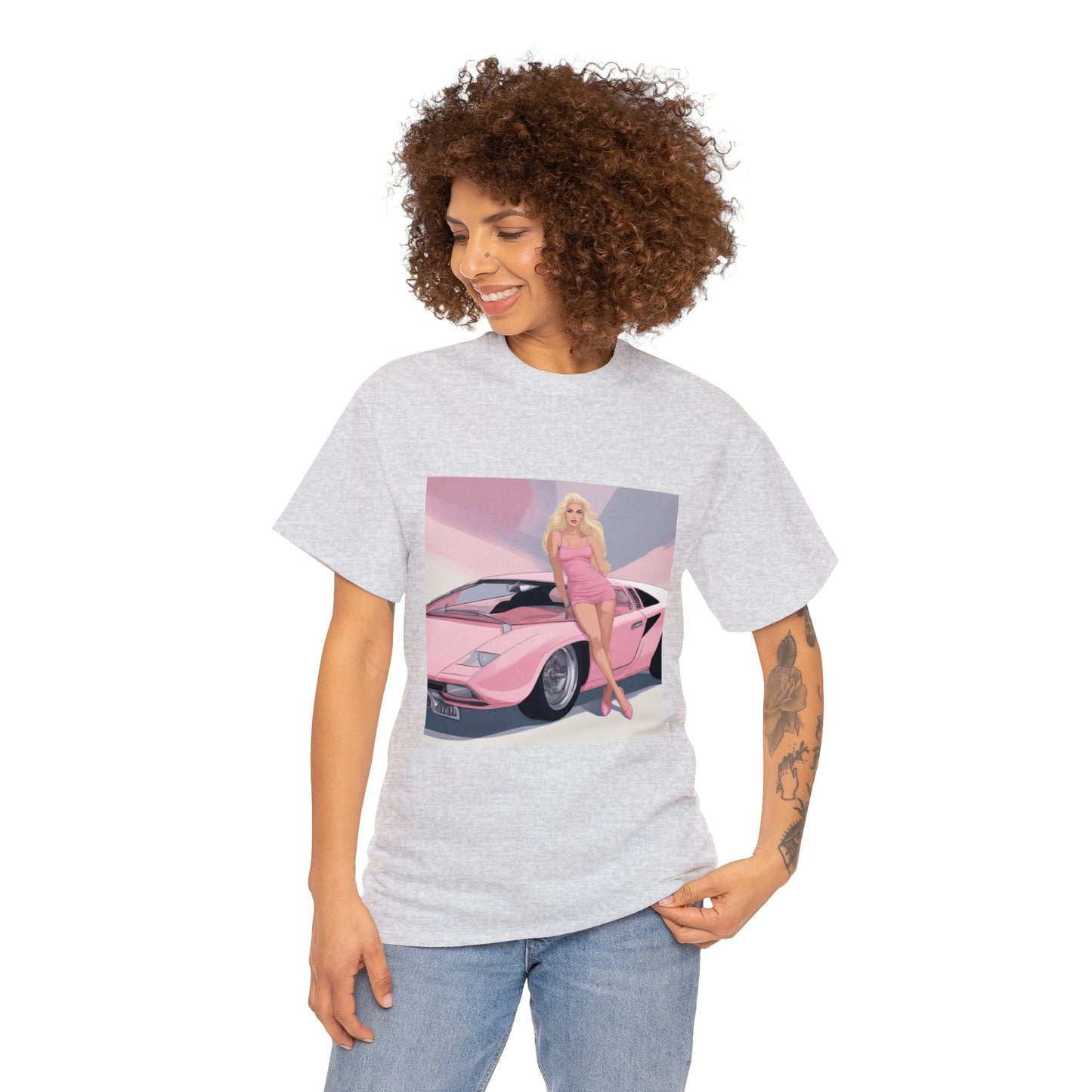 Unisex Heavy Cotton Tee: Barbie Illustration [TEDDY]