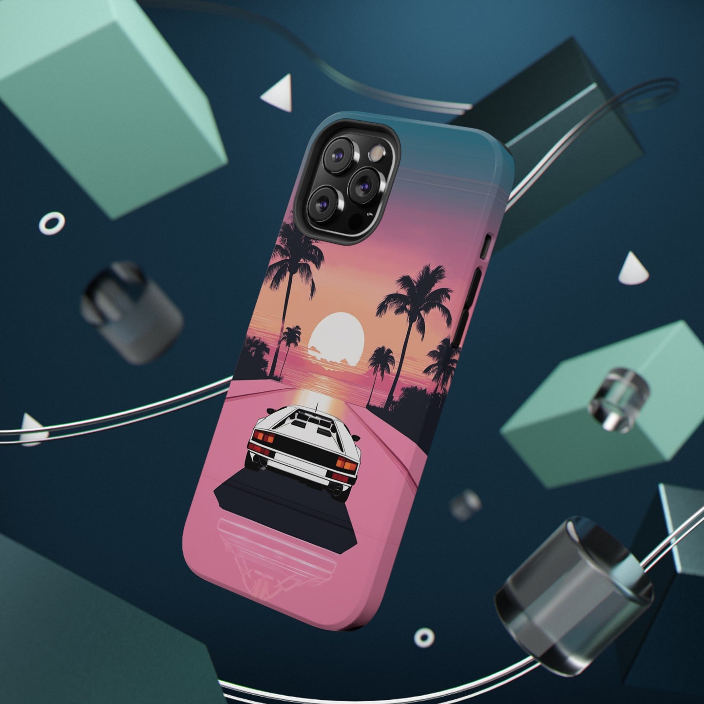 Impact-Resistant Phone Case with White Lambo [TEDDY]