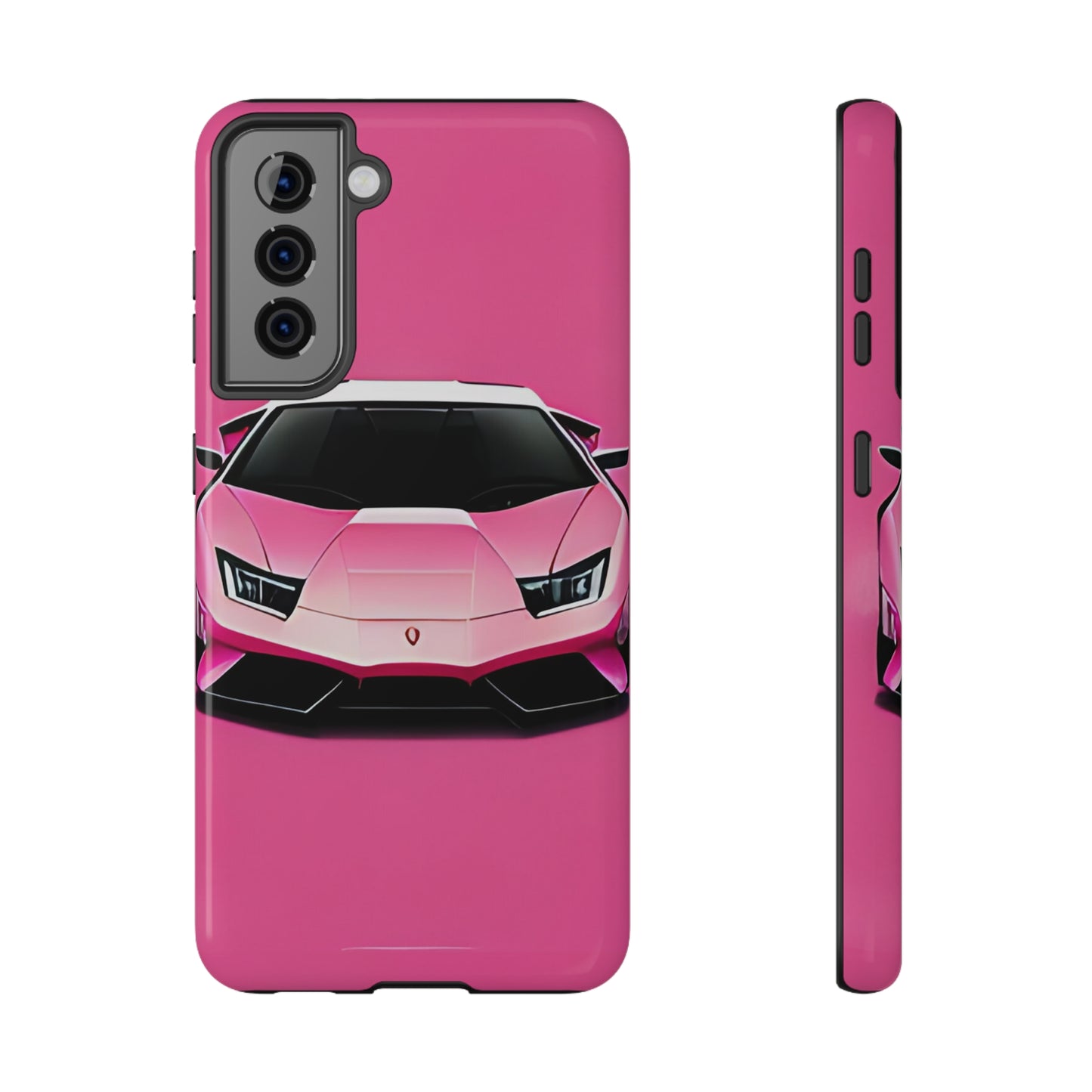 Impact-Resistant Phone Case with Pink Lambo [TEDDY]