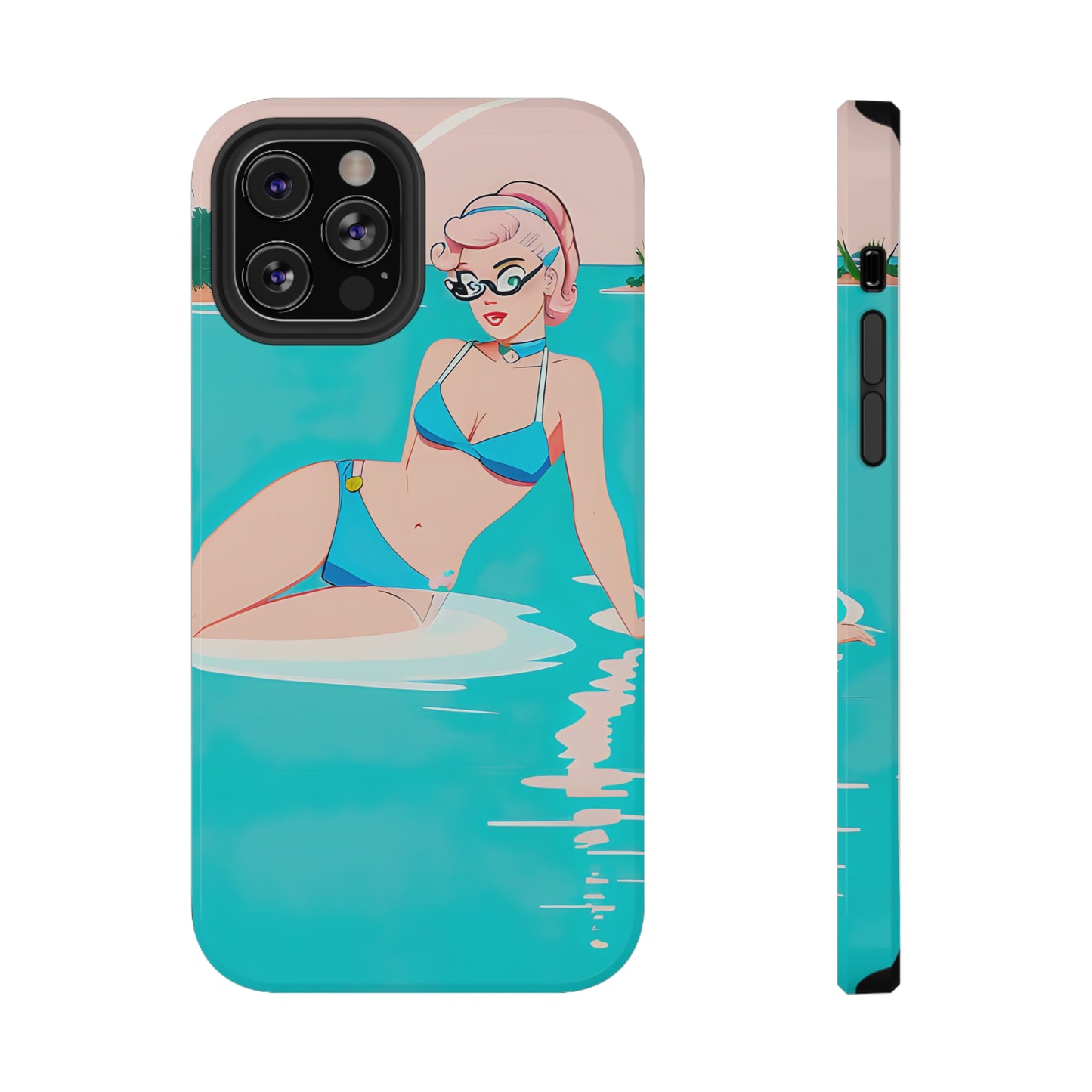 Impact-Resistant Phone Case with Shoreside Pin-Up [TEDDY]