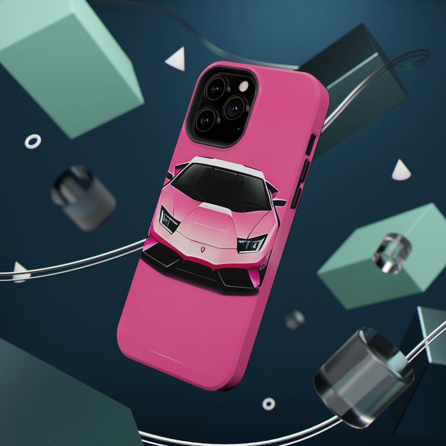 Impact-Resistant Phone Case with Pink Lambo [TEDDY]