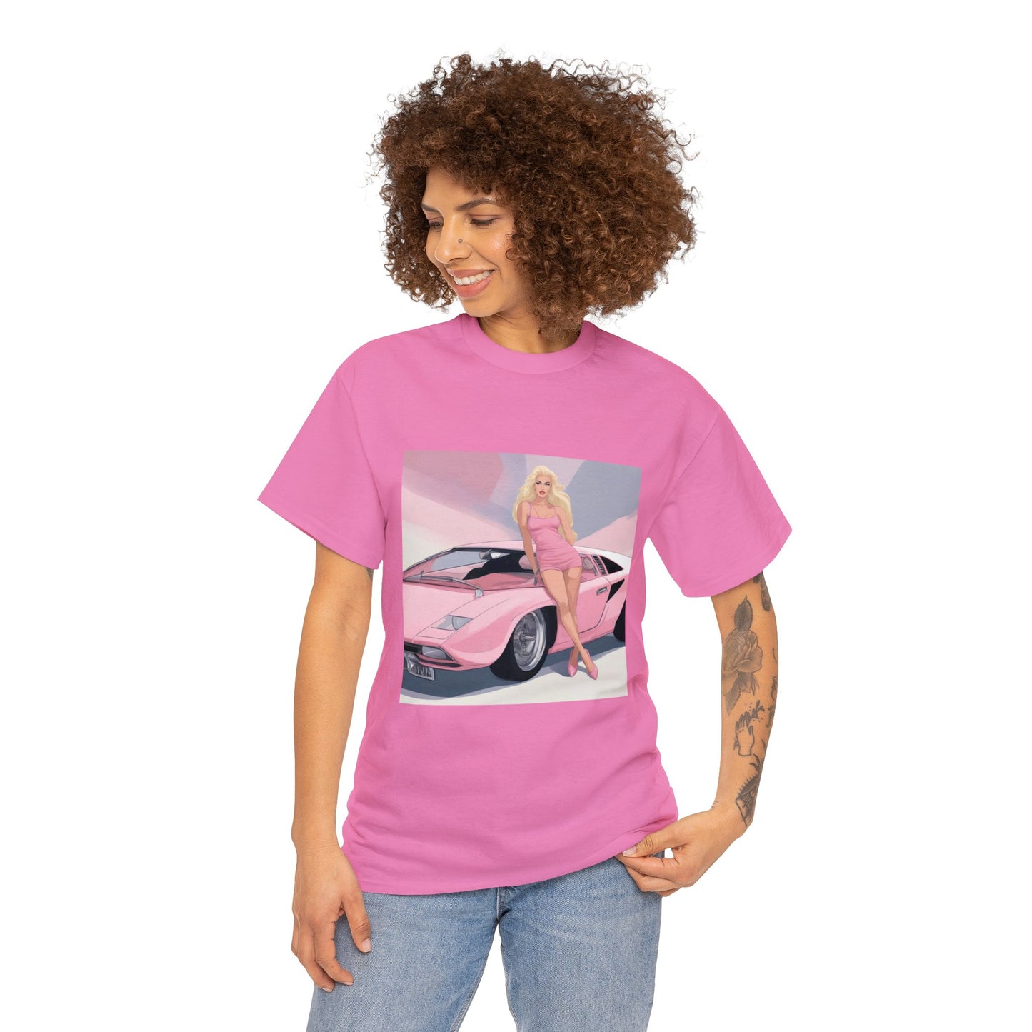 Unisex Heavy Cotton Tee: Barbie Illustration [TEDDY]