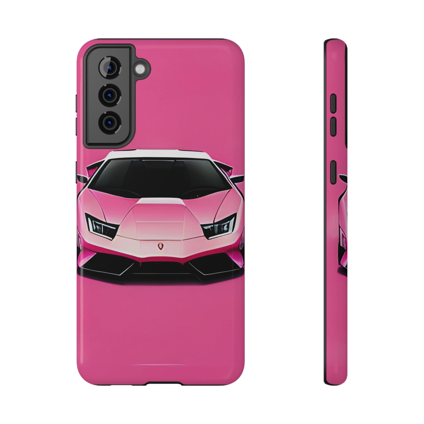 Impact-Resistant Phone Case with Pink Lambo [TEDDY]