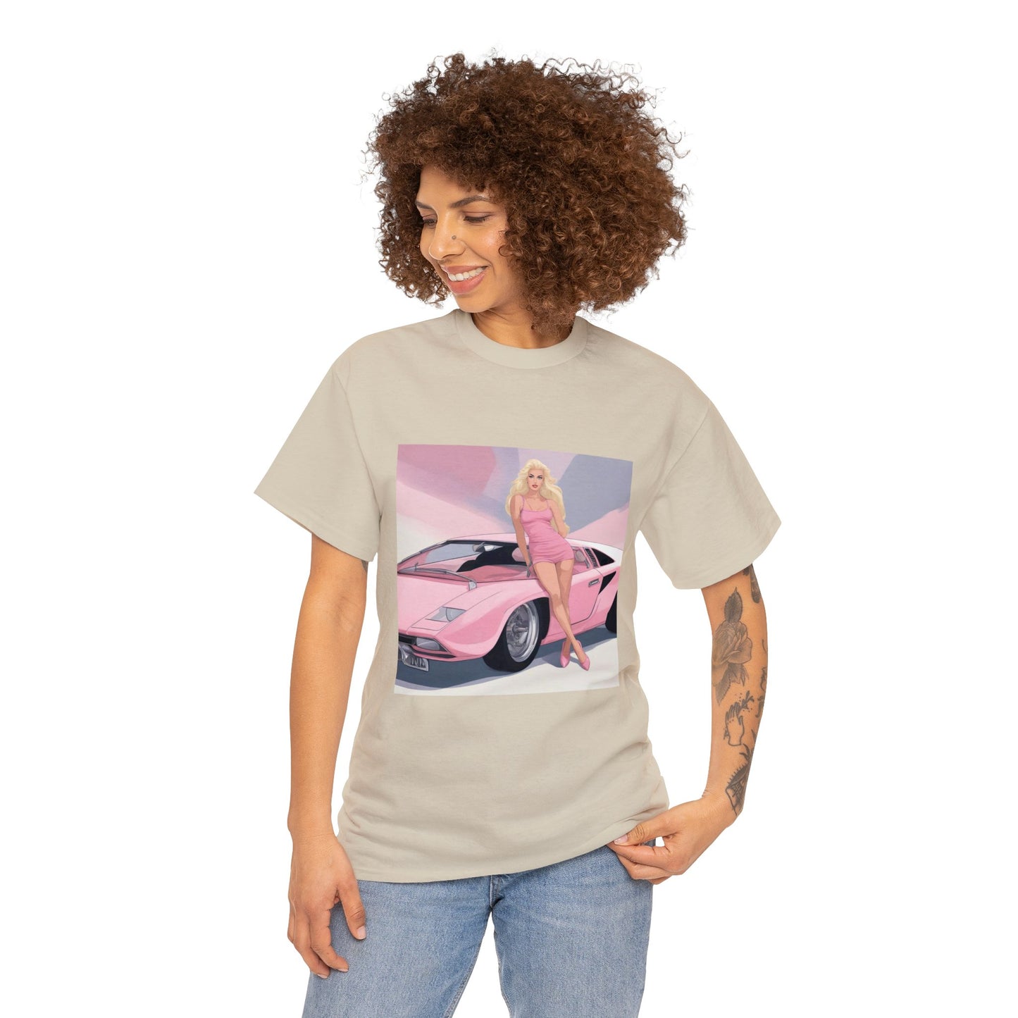 Unisex Heavy Cotton Tee: Barbie Illustration [TEDDY]