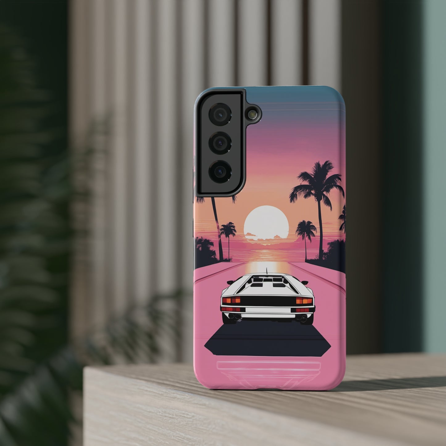 Impact-Resistant Phone Case with White Lambo [TEDDY]