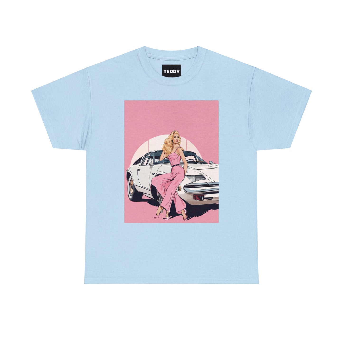 Unisex Heavy Cotton Tee: Pink Barbie Arch [TEDDY]