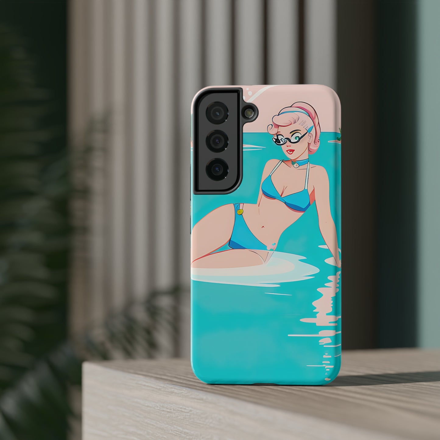 Impact-Resistant Phone Case with Shoreside Pin-Up [TEDDY]