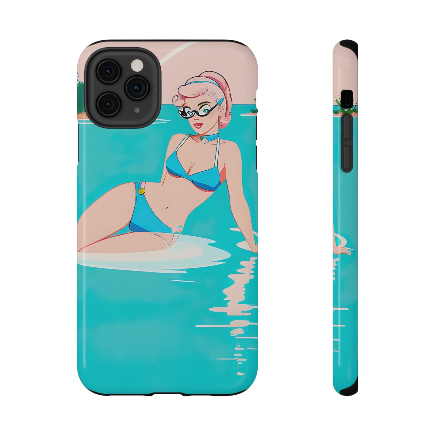 Impact-Resistant Phone Case with Shoreside Pin-Up [TEDDY]