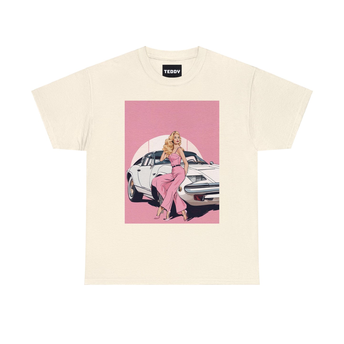 Unisex Heavy Cotton Tee: Pink Barbie Arch [TEDDY]