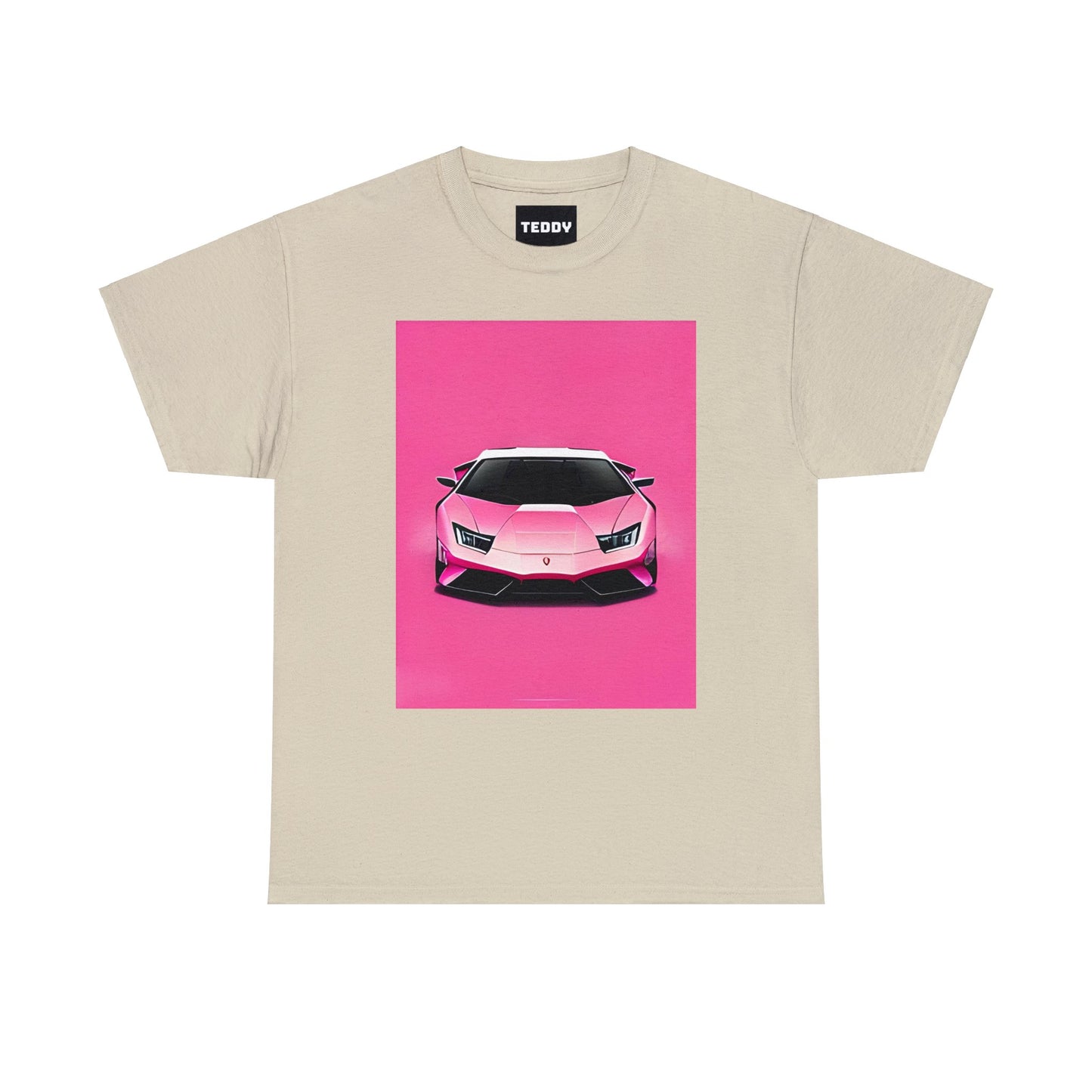 Unisex Heavy Cotton Tee: Pink Lambo [TEDDY]