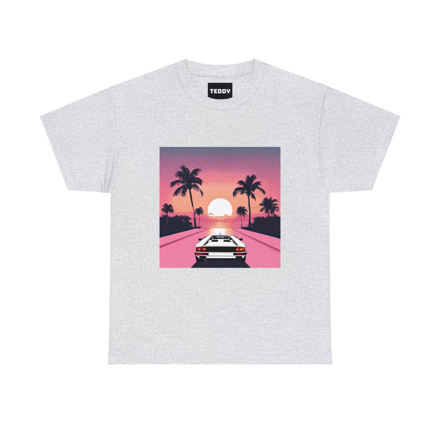 Unisex Heavy Cotton Tee: White Lambo [TEDDY]