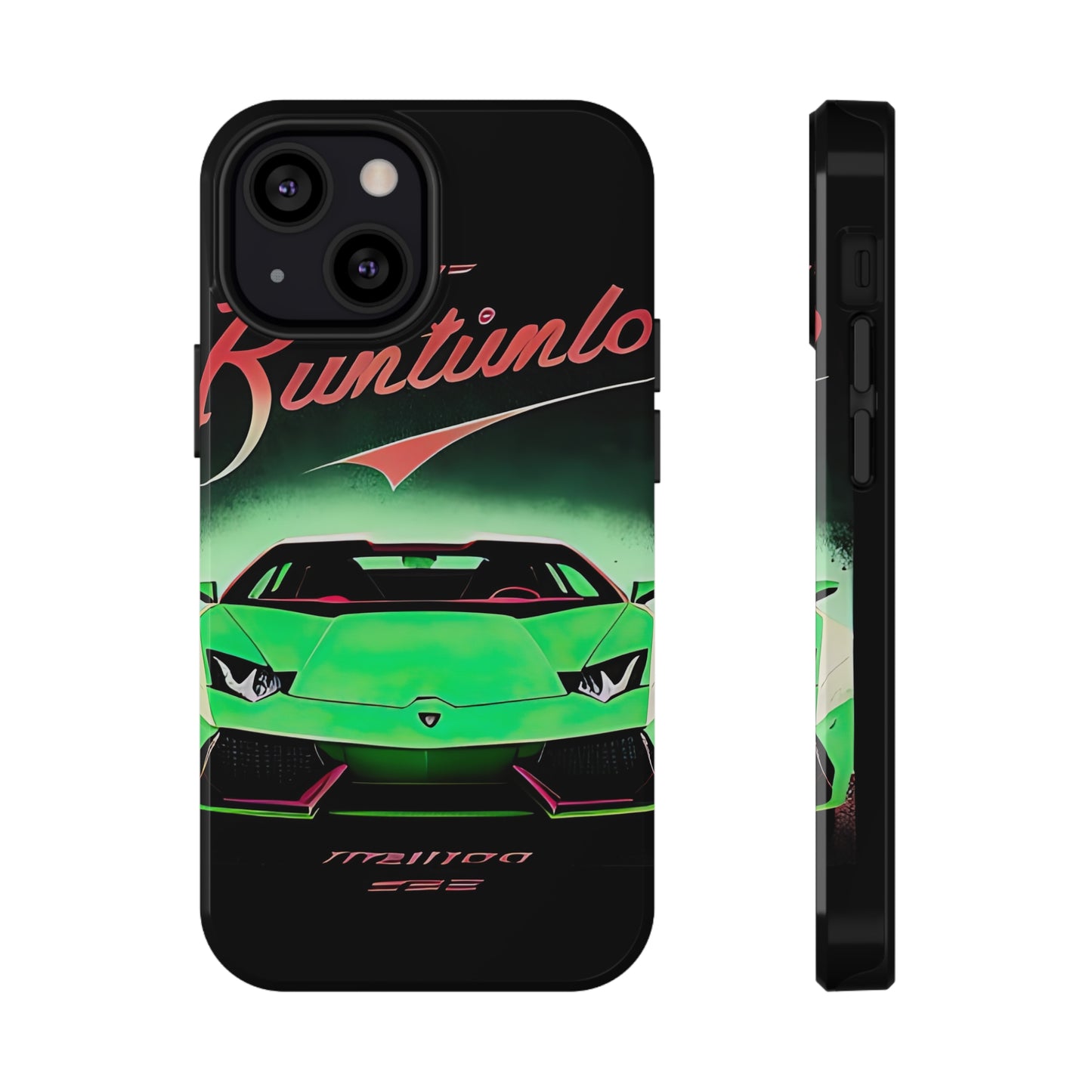 Impact-Resistant Phone Case with Green Lambo [TEDDY]