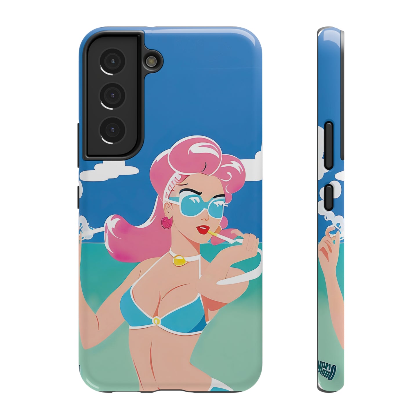 Impact-Resistant Phone Case with Art Deco Pin-Up [TEDDY]