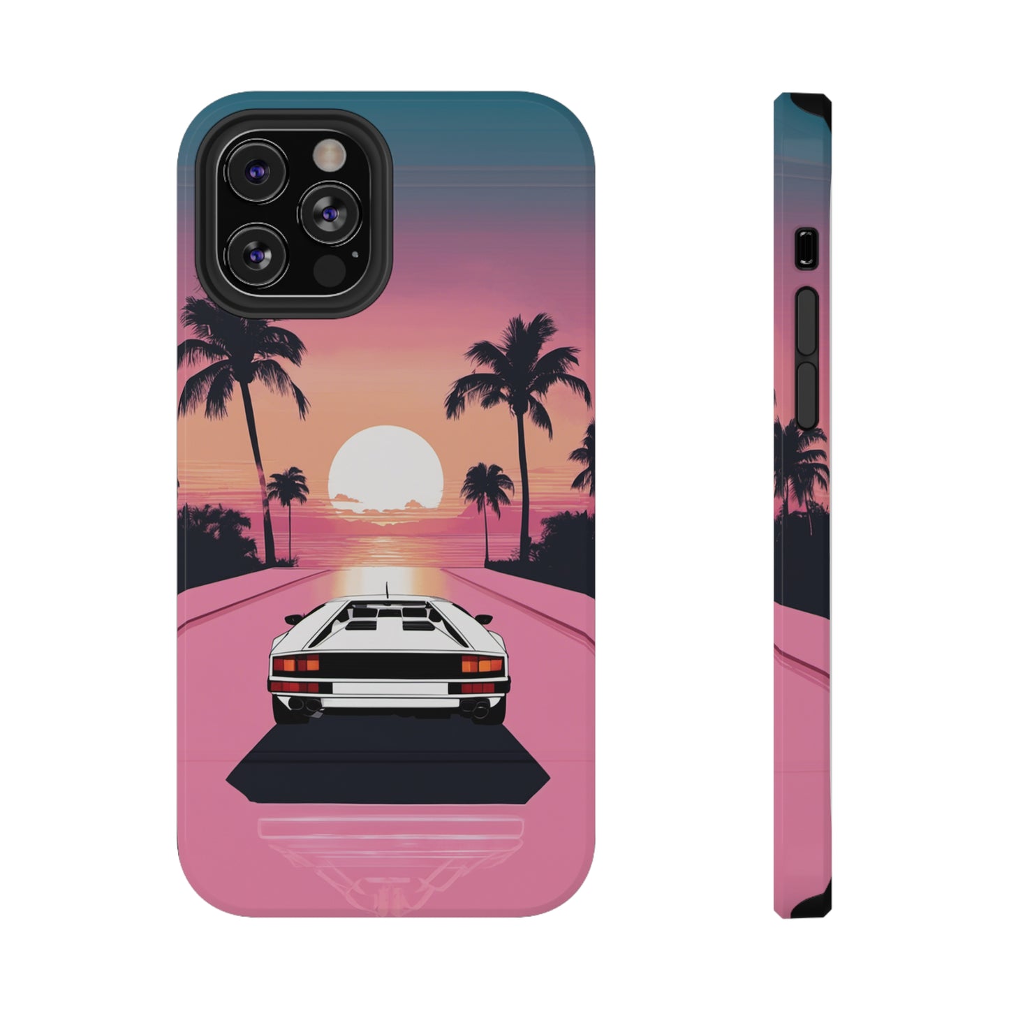 Impact-Resistant Phone Case with White Lambo [TEDDY]