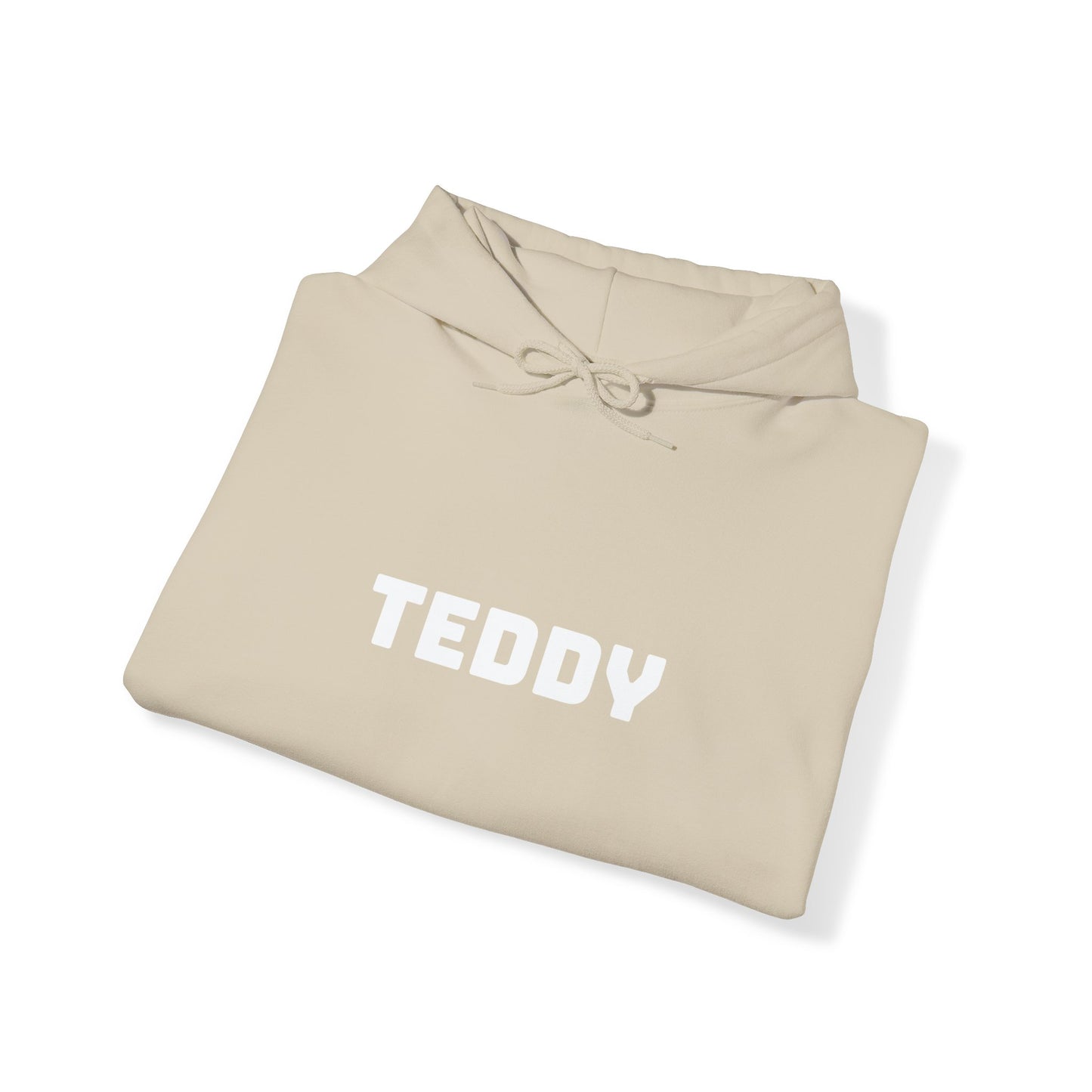 Unisex Heavy Blend™ Hooded Sweatshirt with White Logo [TEDDY]