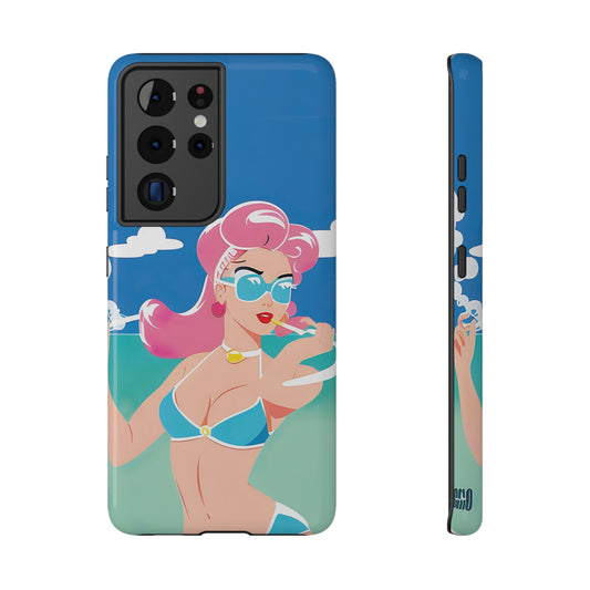 Impact-Resistant Phone Case with Art Deco Pin-Up [TEDDY]