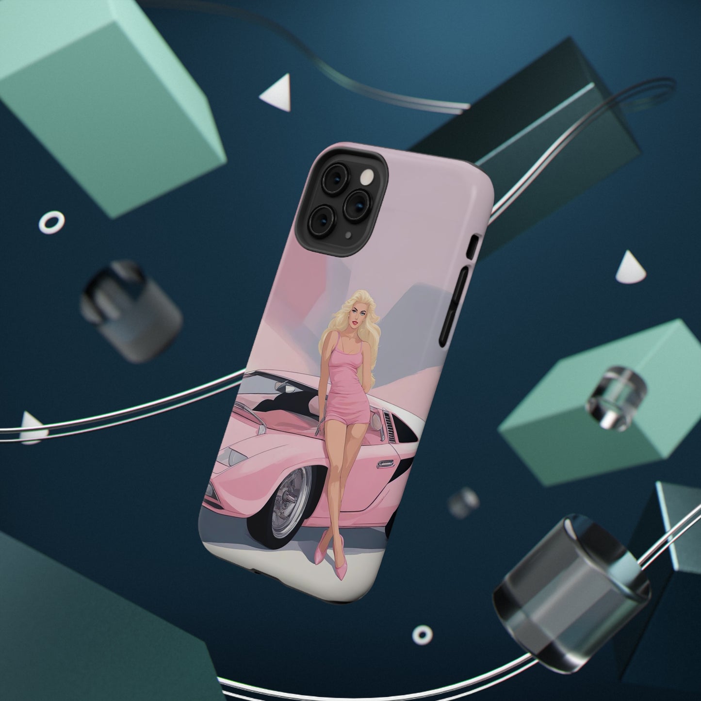 Impact-Resistant Phone Case with Barbie Illustration [TEDDY]