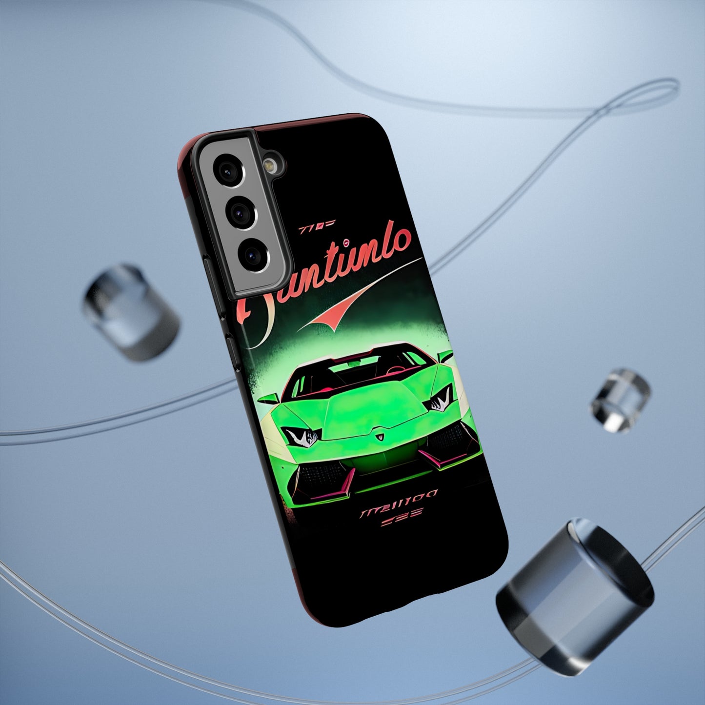 Impact-Resistant Phone Case with Green Lambo [TEDDY]