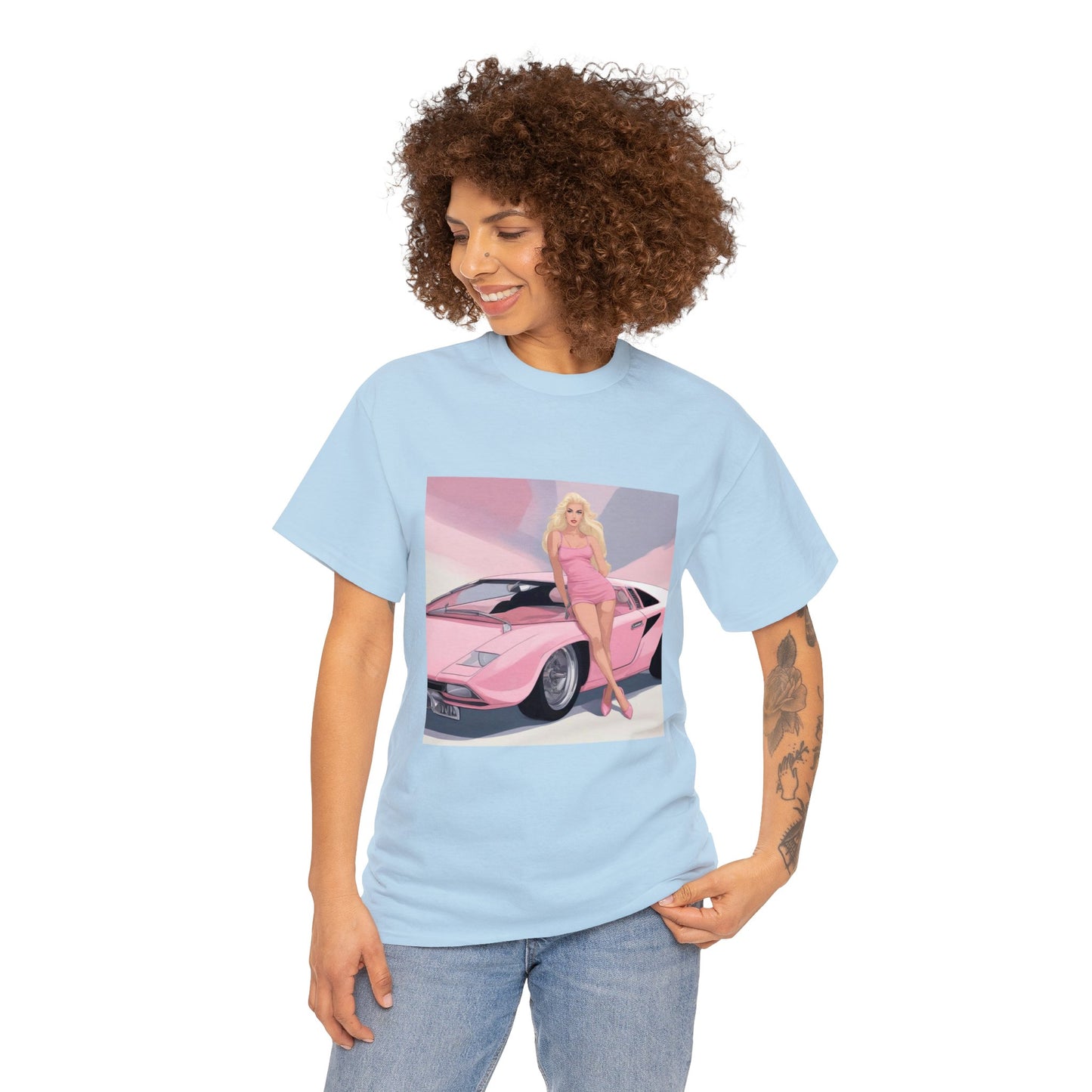 Unisex Heavy Cotton Tee: Barbie Illustration [TEDDY]