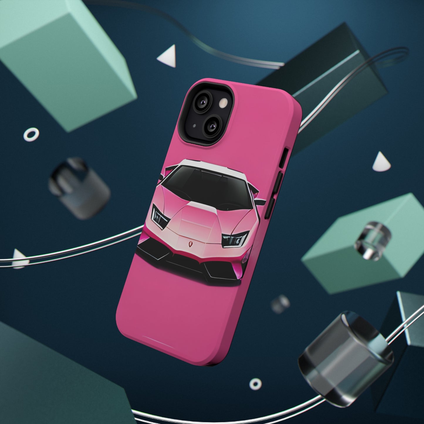 Impact-Resistant Phone Case with Pink Lambo [TEDDY]