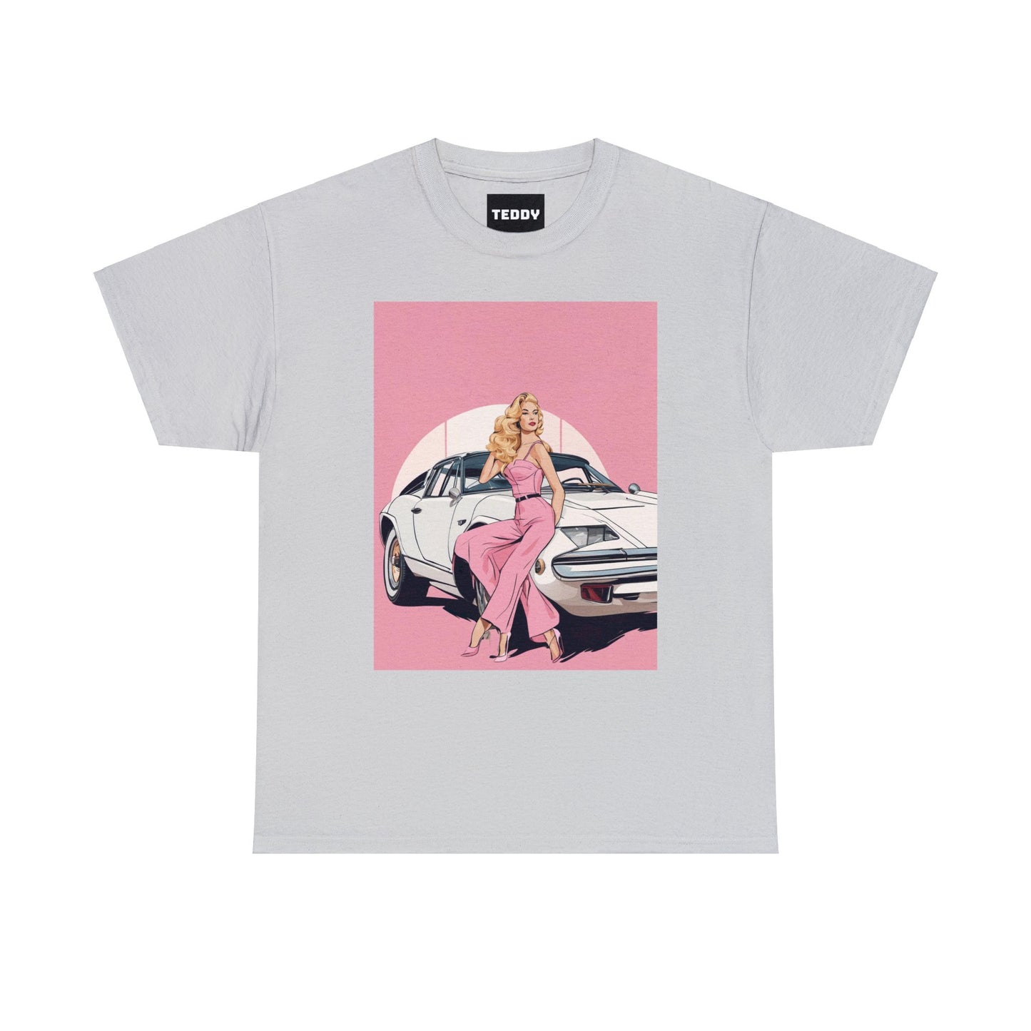 Unisex Heavy Cotton Tee: Pink Barbie Arch [TEDDY]