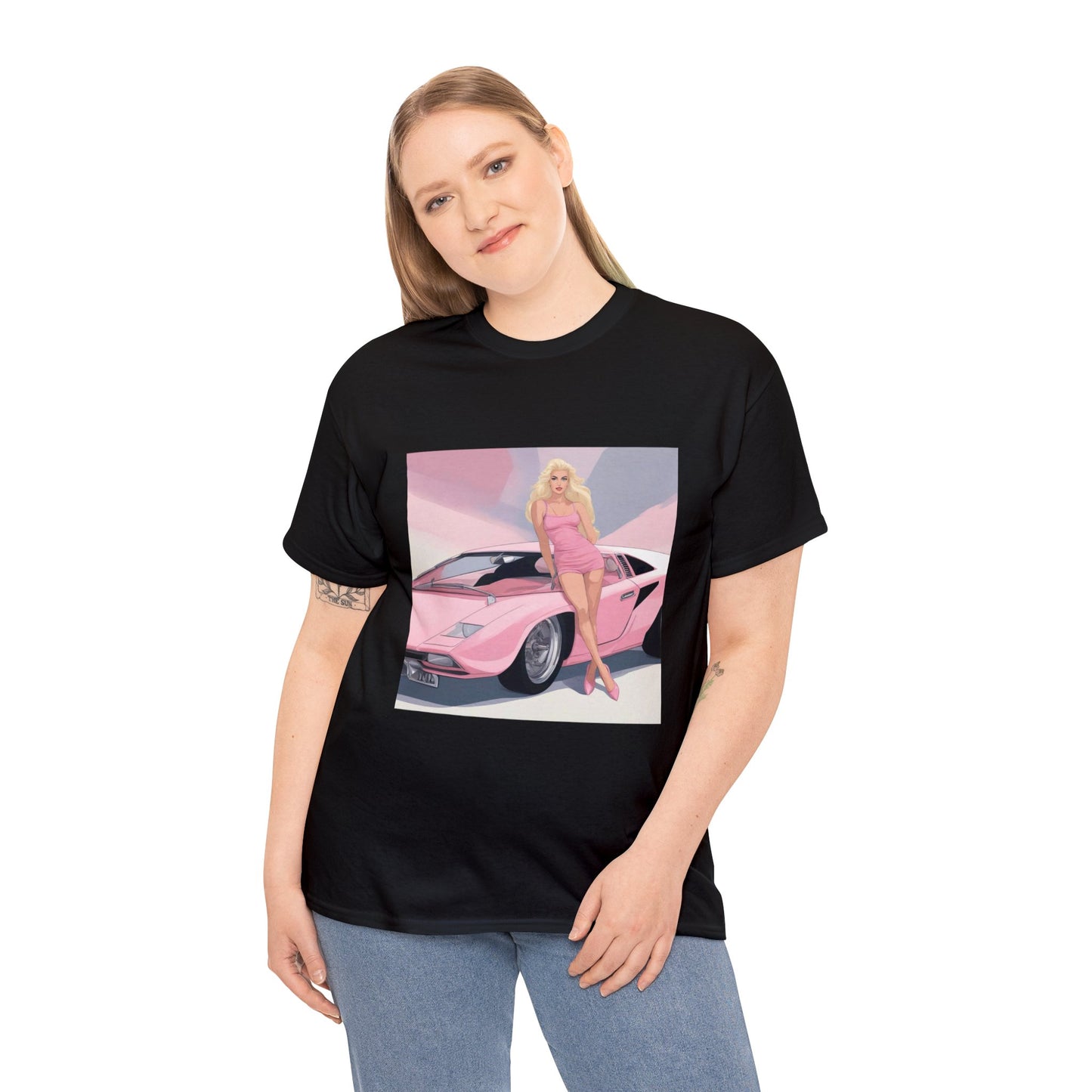 Unisex Heavy Cotton Tee: Barbie Illustration [TEDDY]