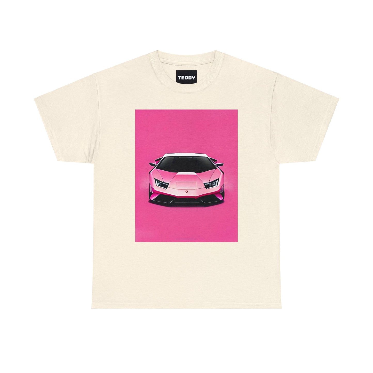 Unisex Heavy Cotton Tee: Pink Lambo [TEDDY]