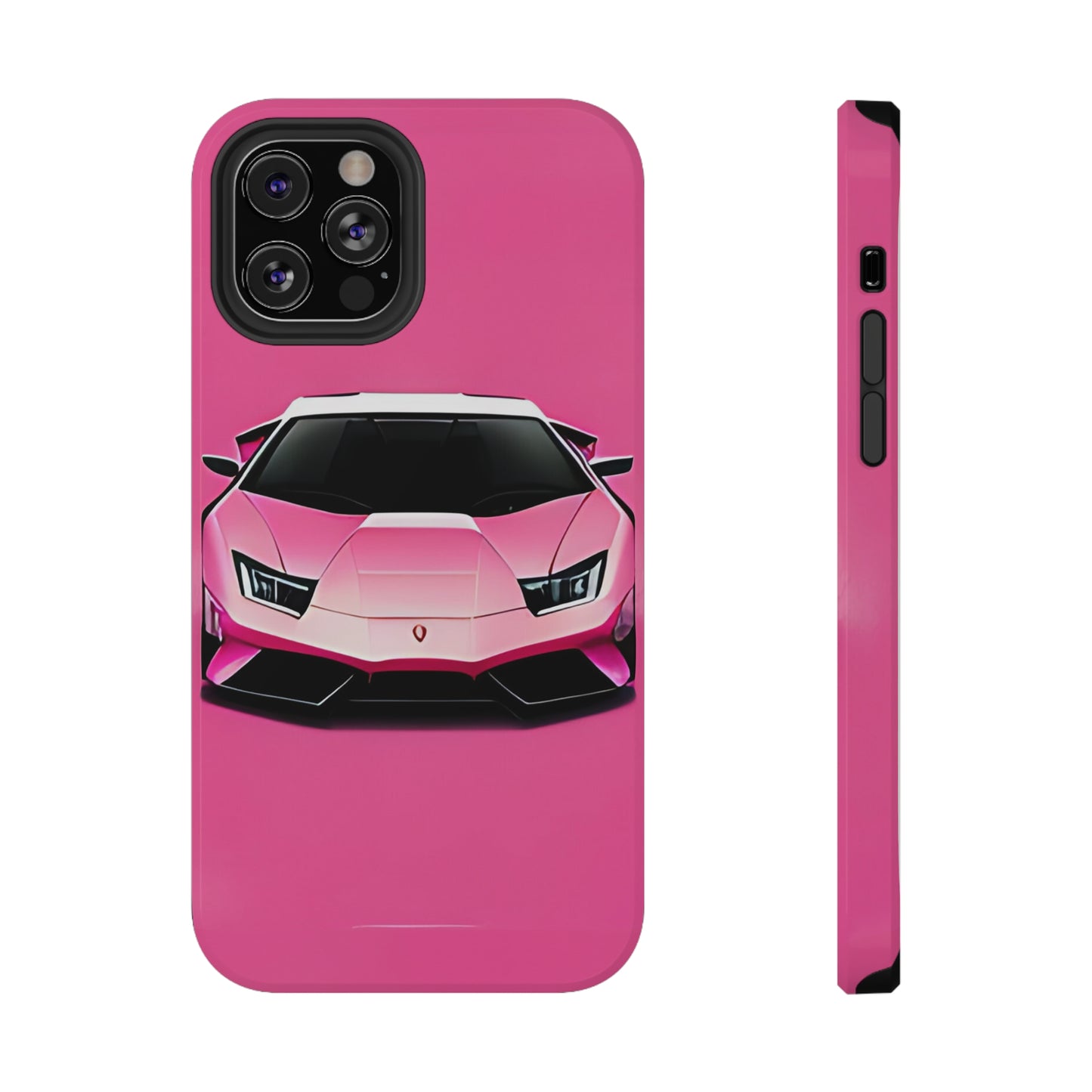 Impact-Resistant Phone Case with Pink Lambo [TEDDY]