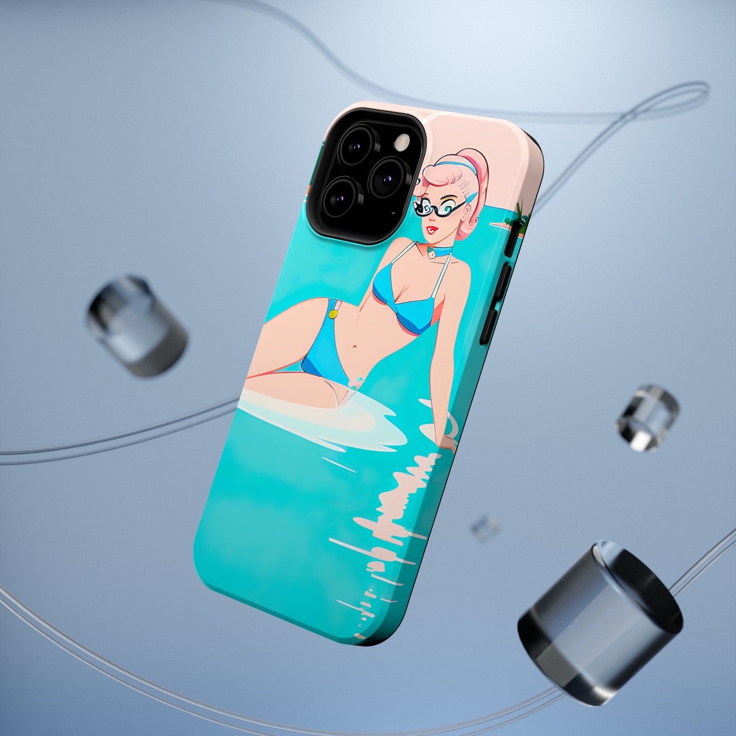 Impact-Resistant Phone Case with Shoreside Pin-Up [TEDDY]