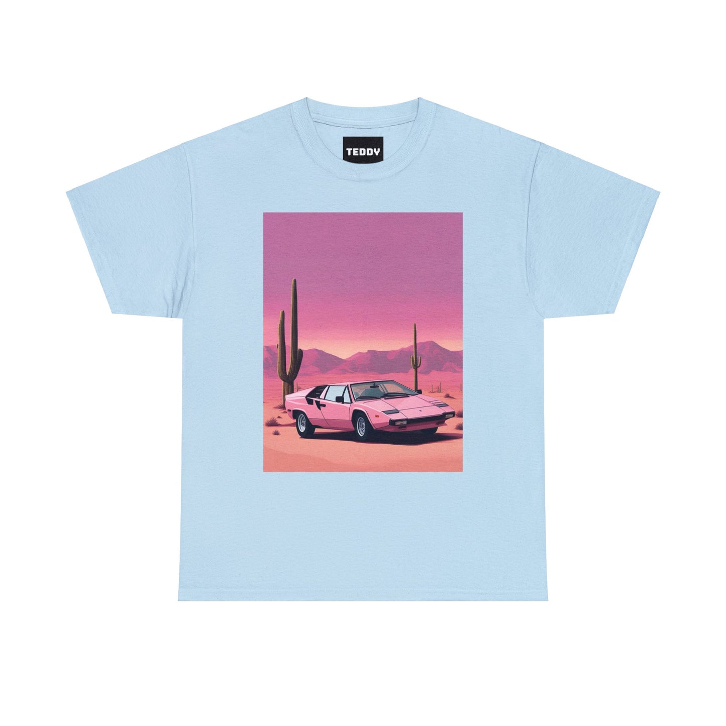 Unisex Heavy Cotton Tee: Cactus Sunset [TEDDY]