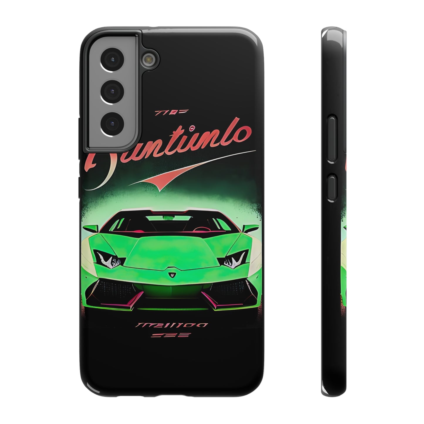 Impact-Resistant Phone Case with Green Lambo [TEDDY]