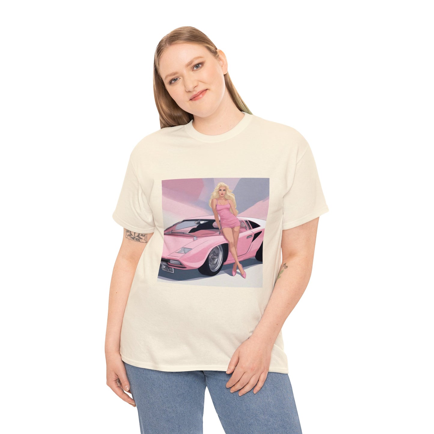 Unisex Heavy Cotton Tee: Barbie Illustration [TEDDY]