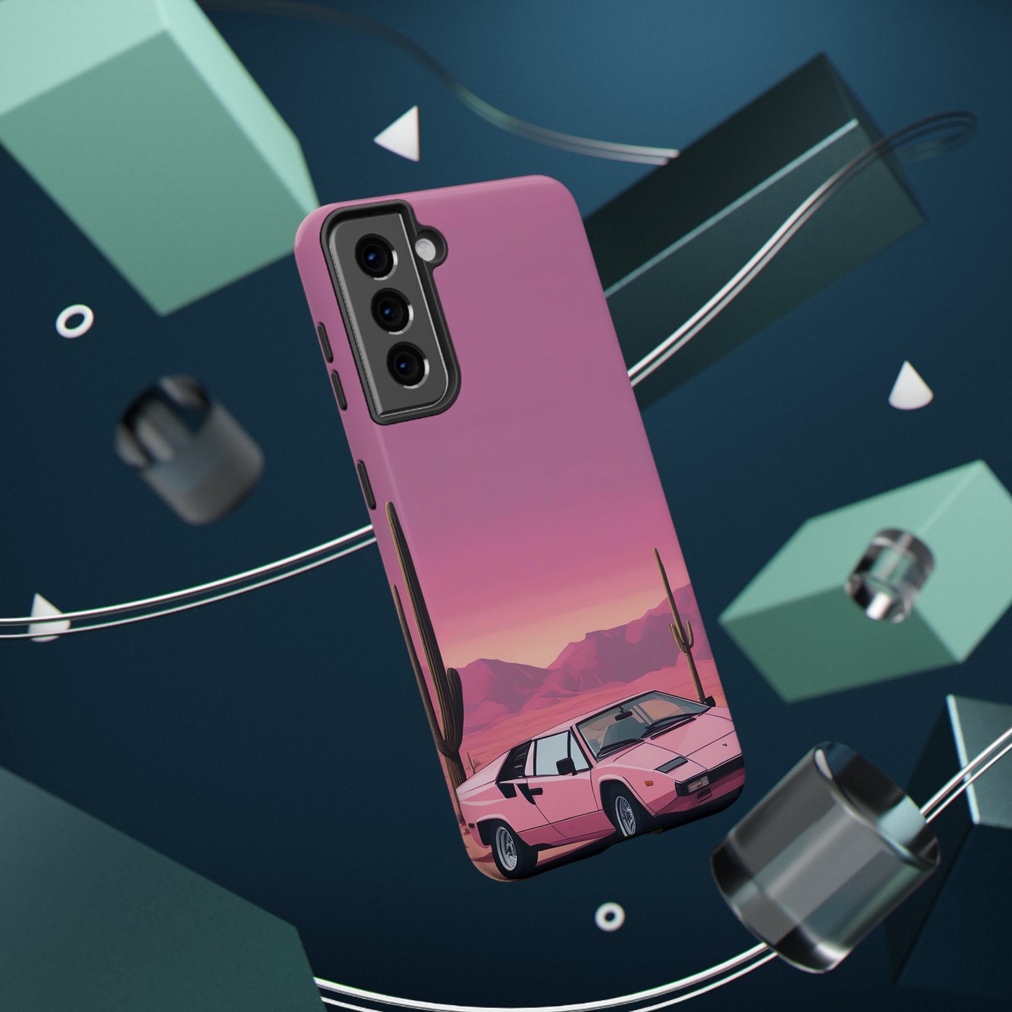 Impact-Resistant Phone Case with Cactus Sunset [TEDDY]