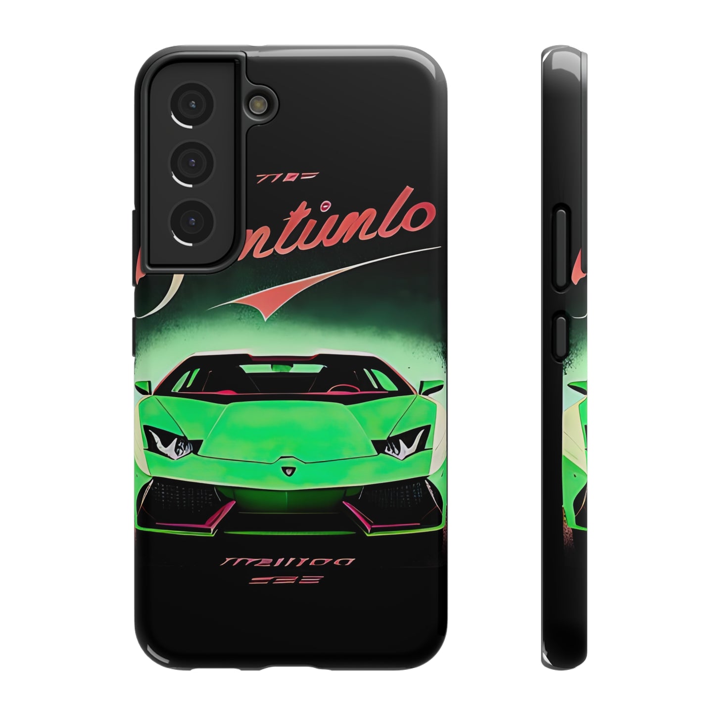 Impact-Resistant Phone Case with Green Lambo [TEDDY]