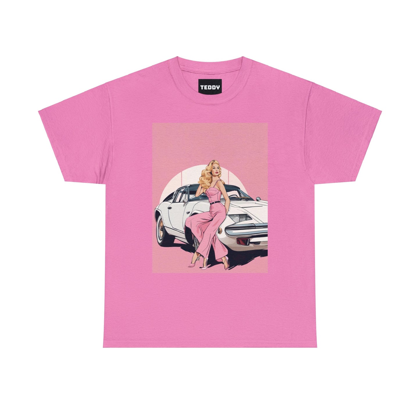 Unisex Heavy Cotton Tee: Pink Barbie Arch [TEDDY]