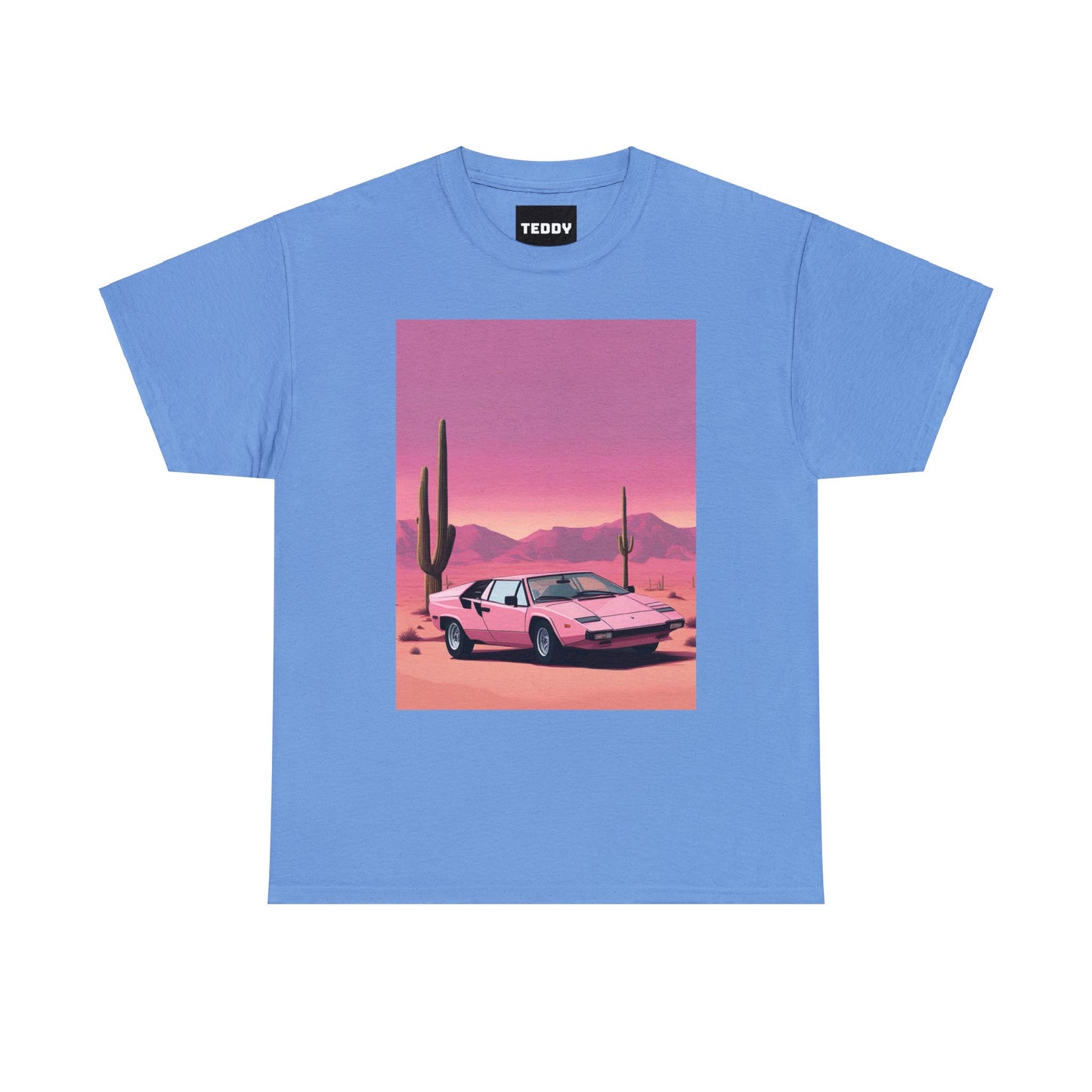 Unisex Heavy Cotton Tee: Cactus Sunset [TEDDY]