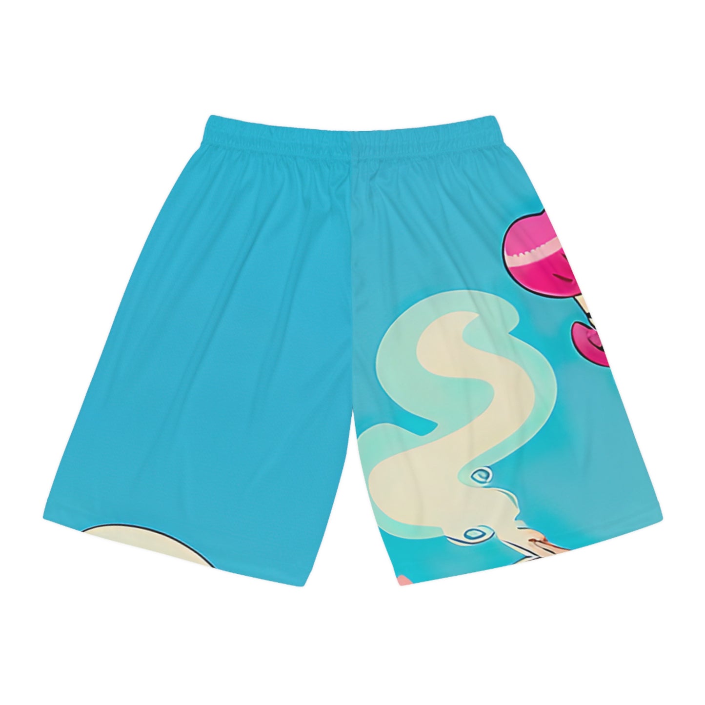 Basketball Shorts with Retro Print: Smoking Pin-Up [TEDDY]