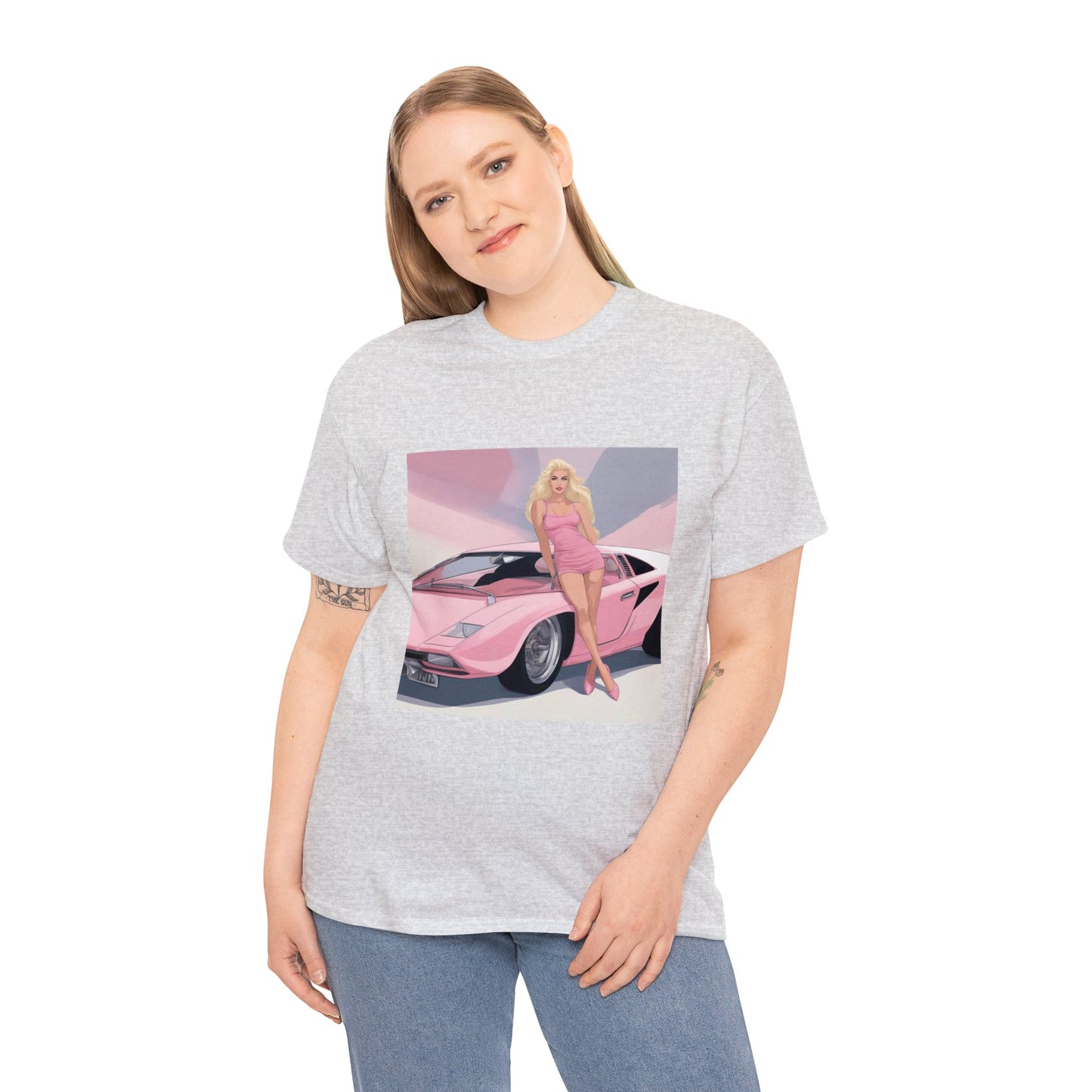 Unisex Heavy Cotton Tee: Barbie Illustration [TEDDY]