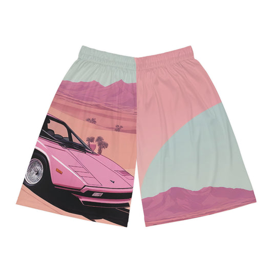 Basketball Shorts with Retro Print: Arch Desert [TEDDY]