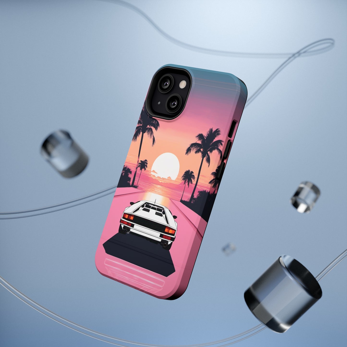 Impact-Resistant Phone Case with White Lambo [TEDDY]