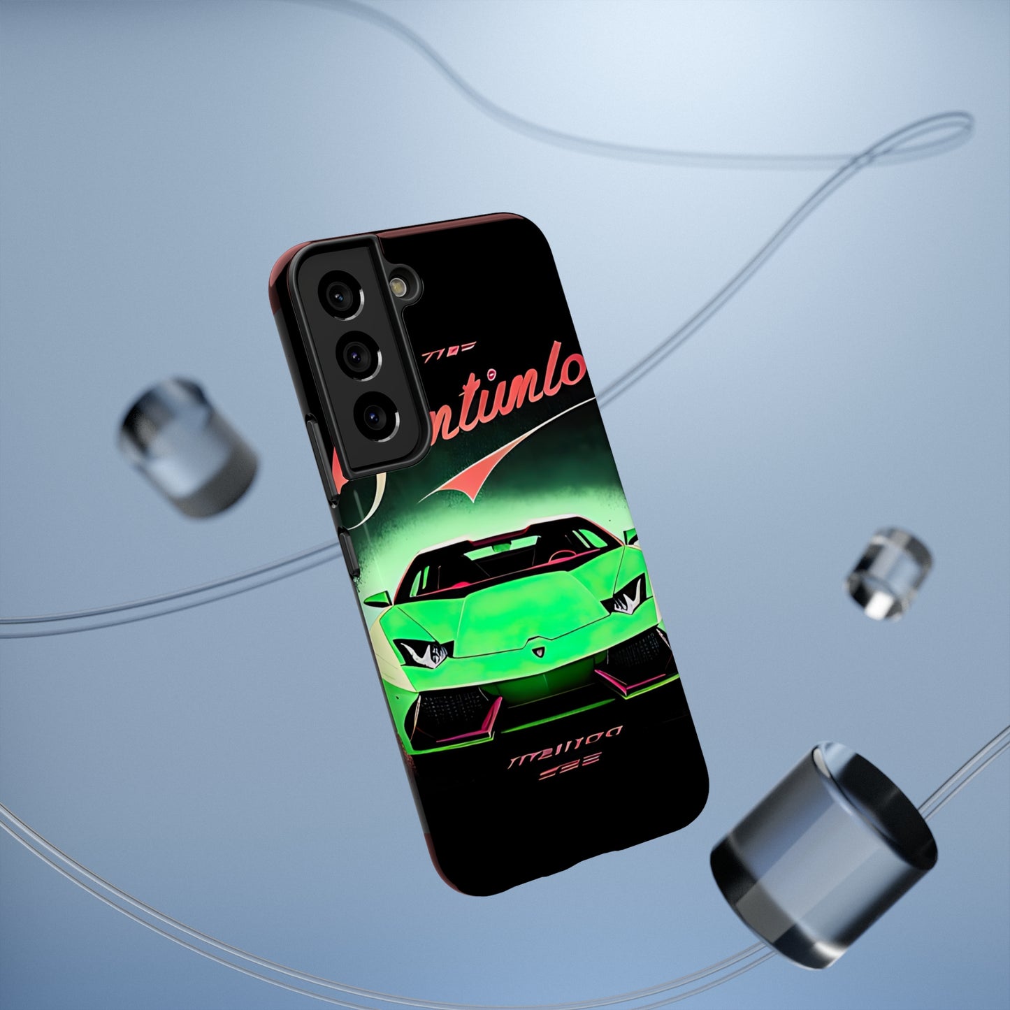 Impact-Resistant Phone Case with Green Lambo [TEDDY]