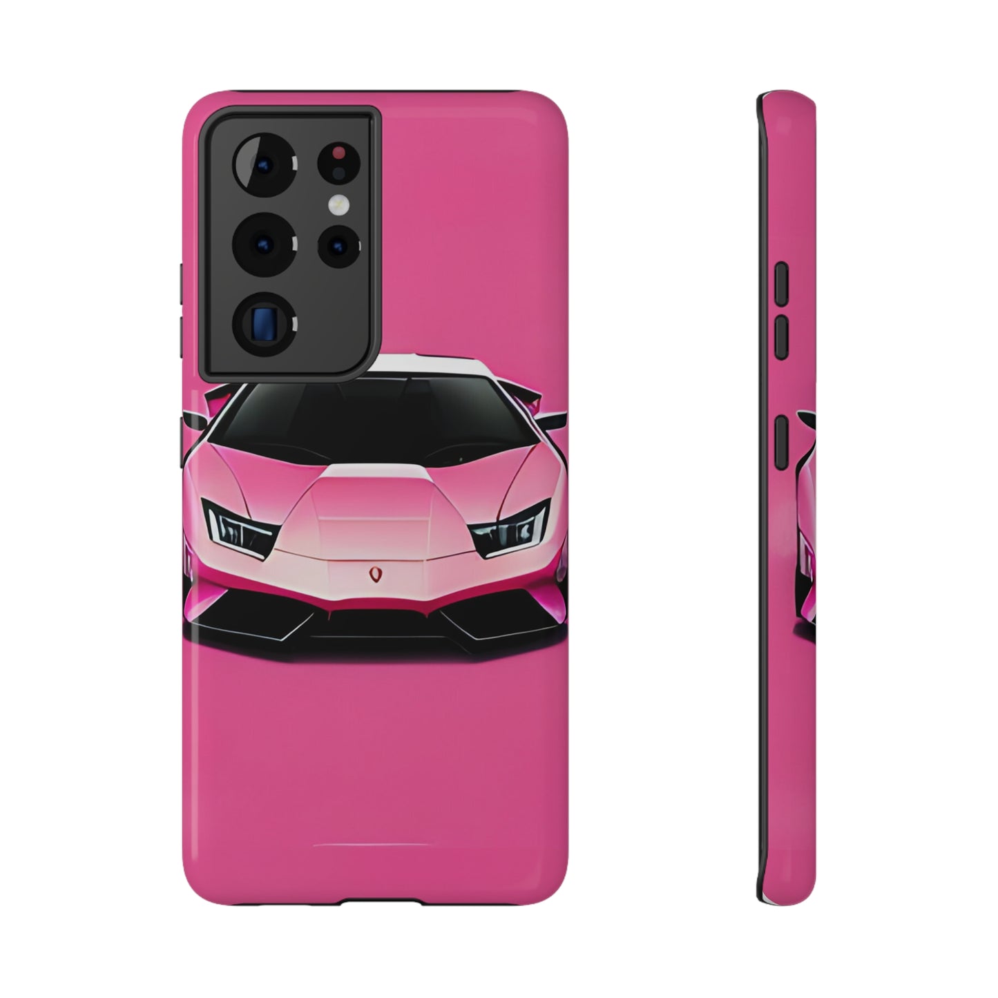 Impact-Resistant Phone Case with Pink Lambo [TEDDY]