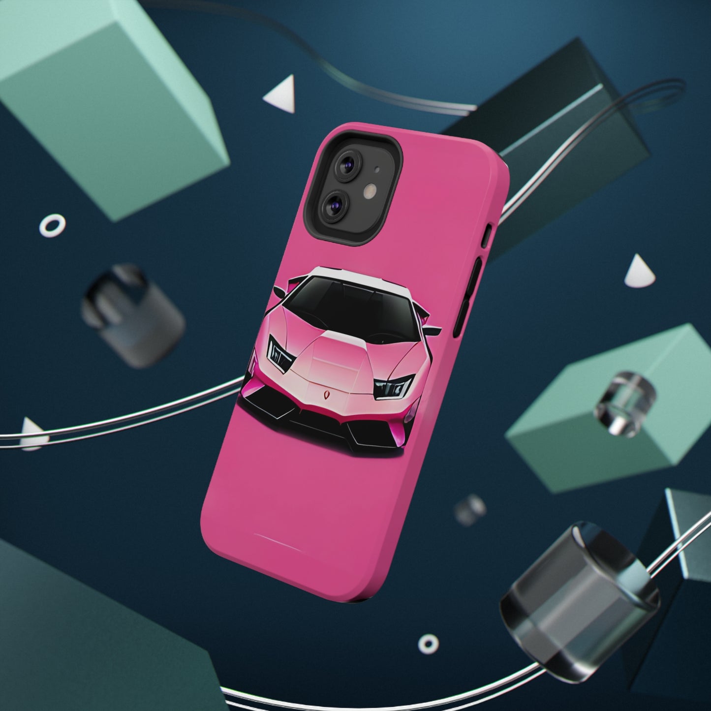 Impact-Resistant Phone Case with Pink Lambo [TEDDY]