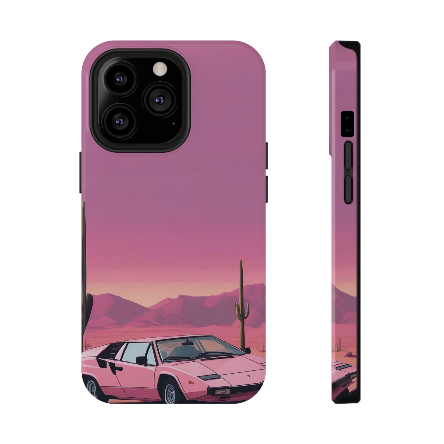 Impact-Resistant Phone Case with Cactus Sunset [TEDDY]