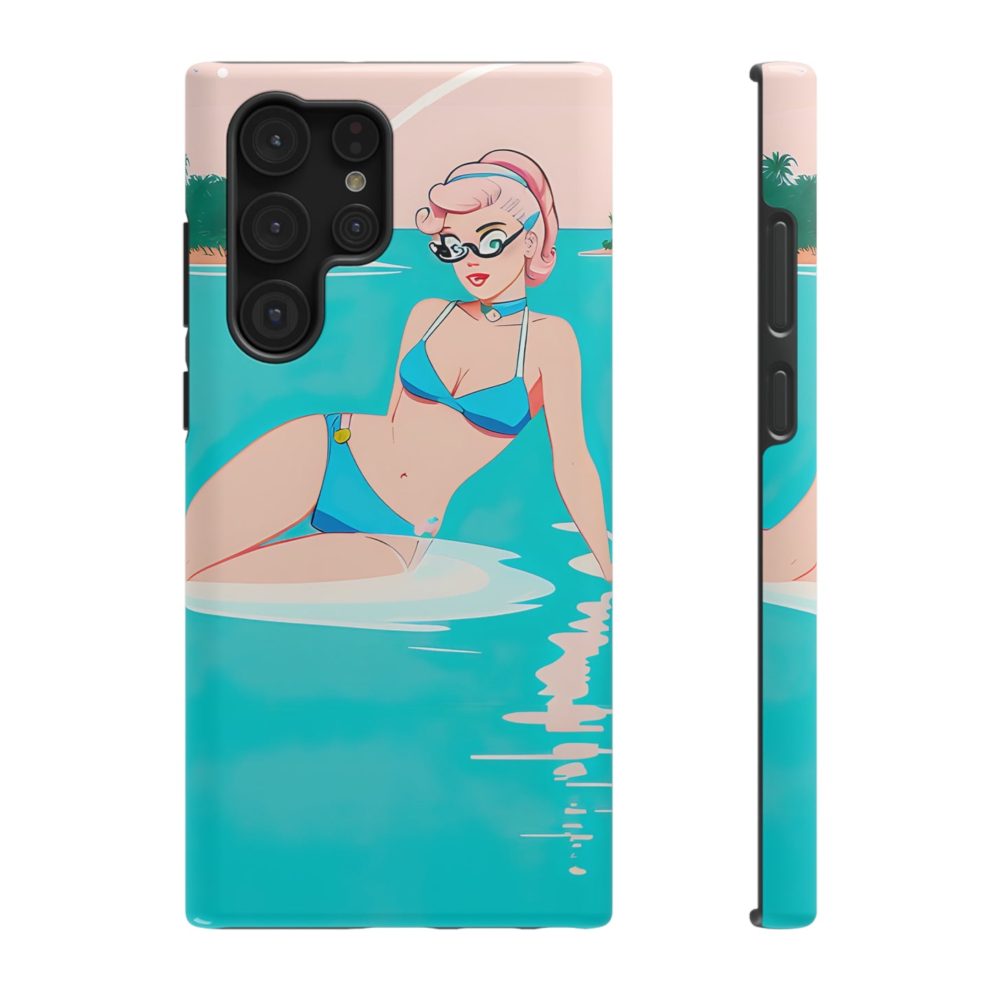 Impact-Resistant Phone Case with Shoreside Pin-Up [TEDDY]