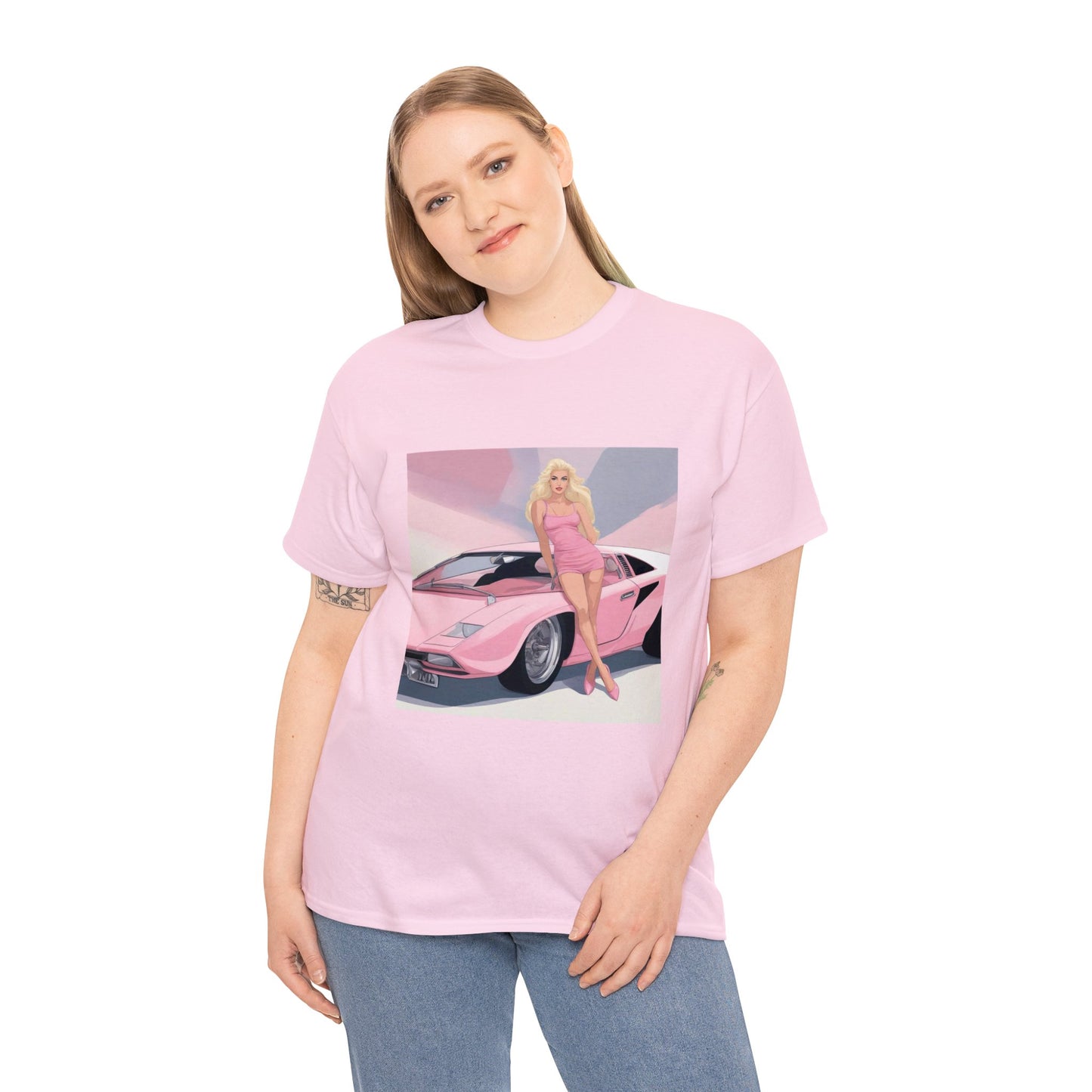 Unisex Heavy Cotton Tee: Barbie Illustration [TEDDY]