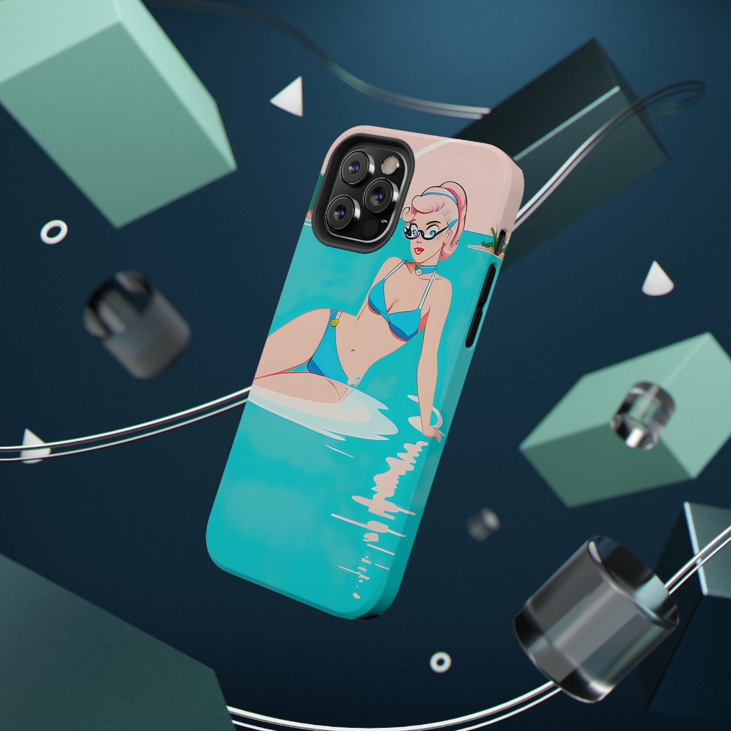 Impact-Resistant Phone Case with Shoreside Pin-Up [TEDDY]