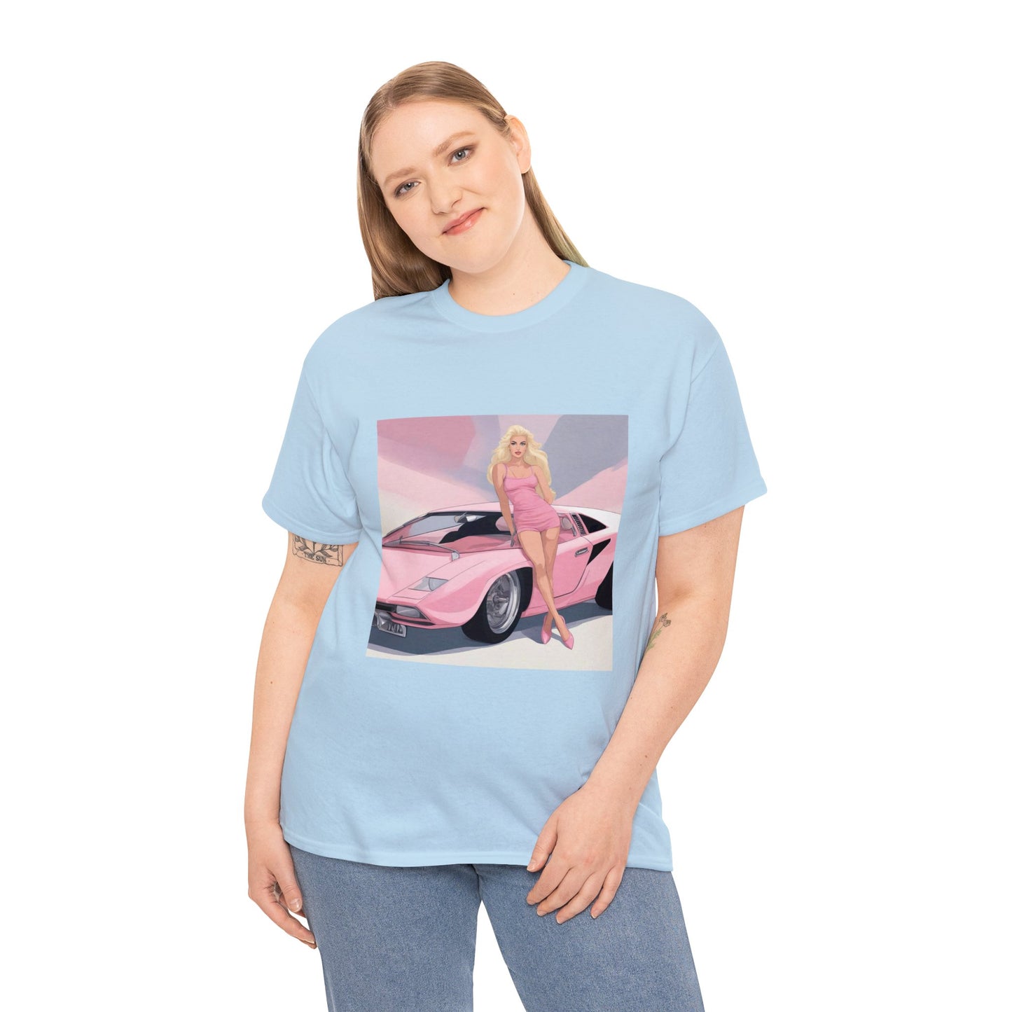 Unisex Heavy Cotton Tee: Barbie Illustration [TEDDY]