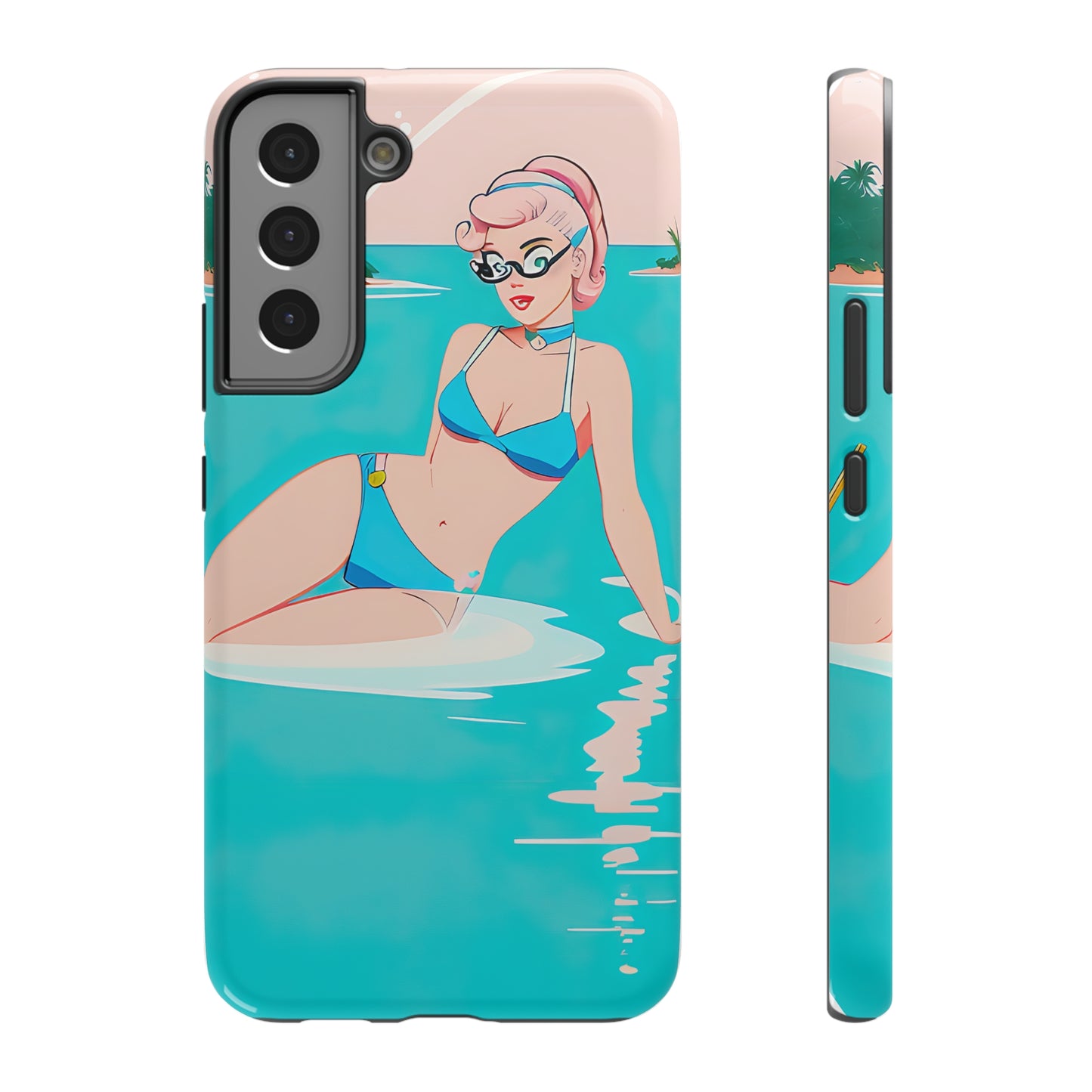 Impact-Resistant Phone Case with Shoreside Pin-Up [TEDDY]